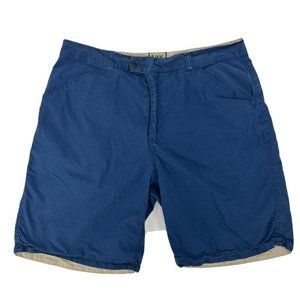 Life is Good Shorts Men's 40 Blue Versa‎ Shorts Flat Front Reversible 9" Inseam